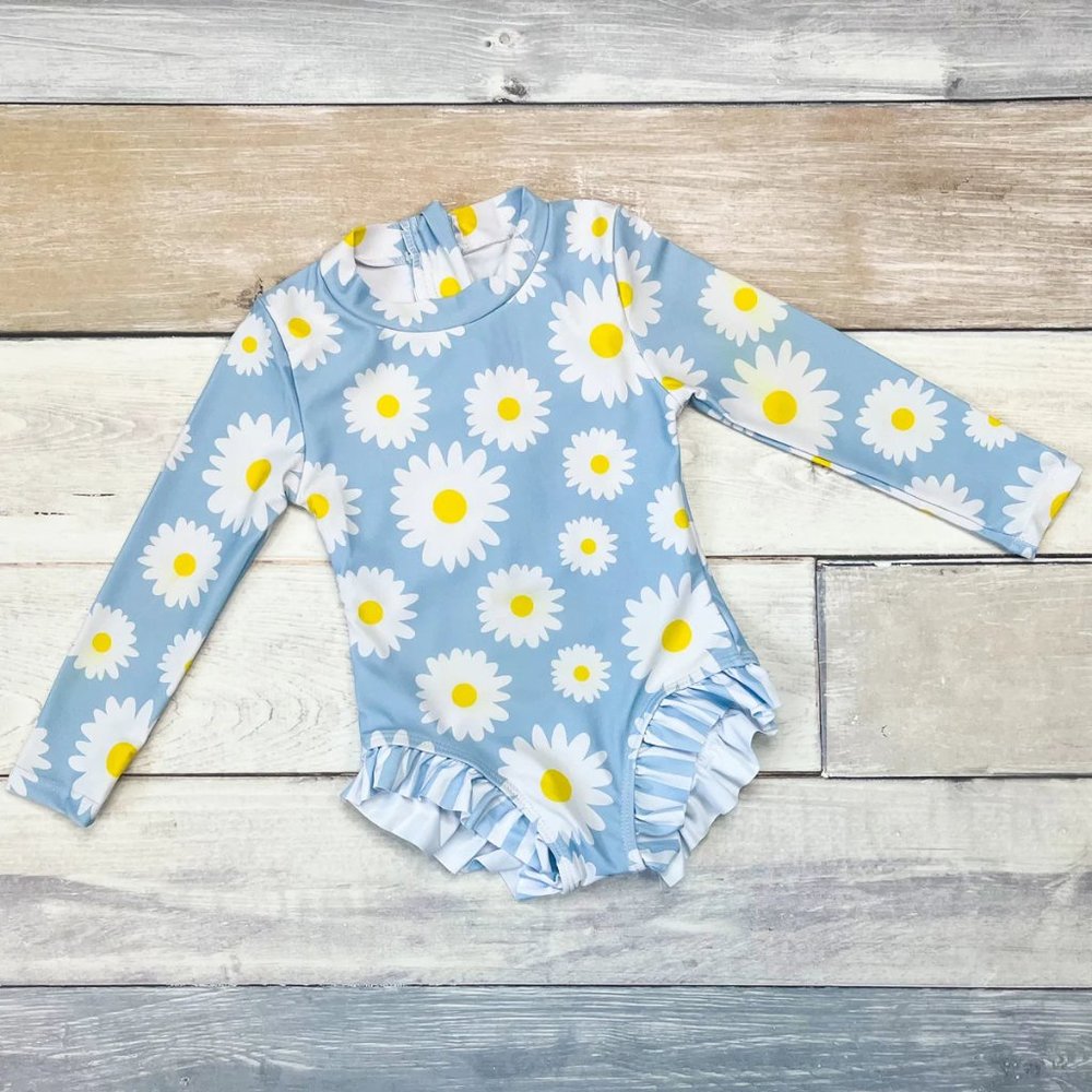 Okie & Lou Lovely Daisies Swim Rashguard